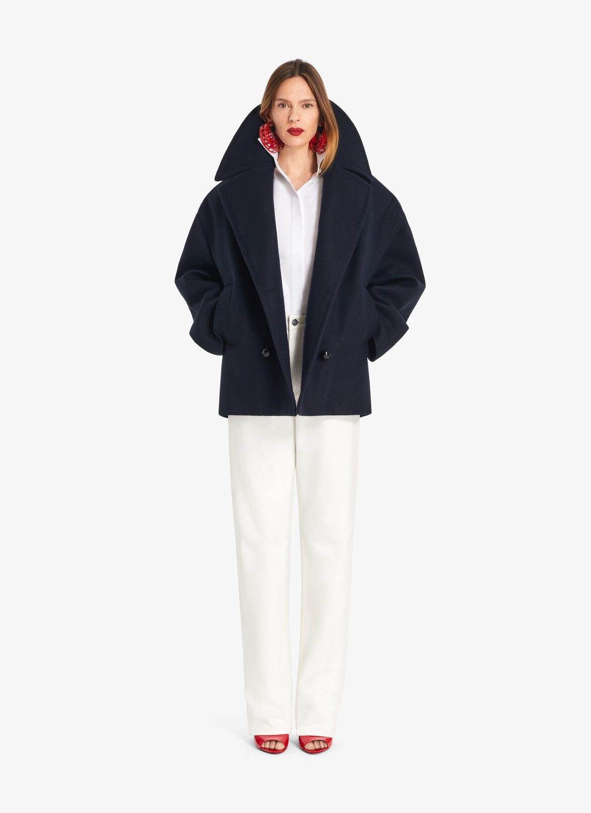 Lover low-waist Jeans in white denim ALAÏA WHITE LOVER LOW-WAIST JEANS IN WHITE DENIM
